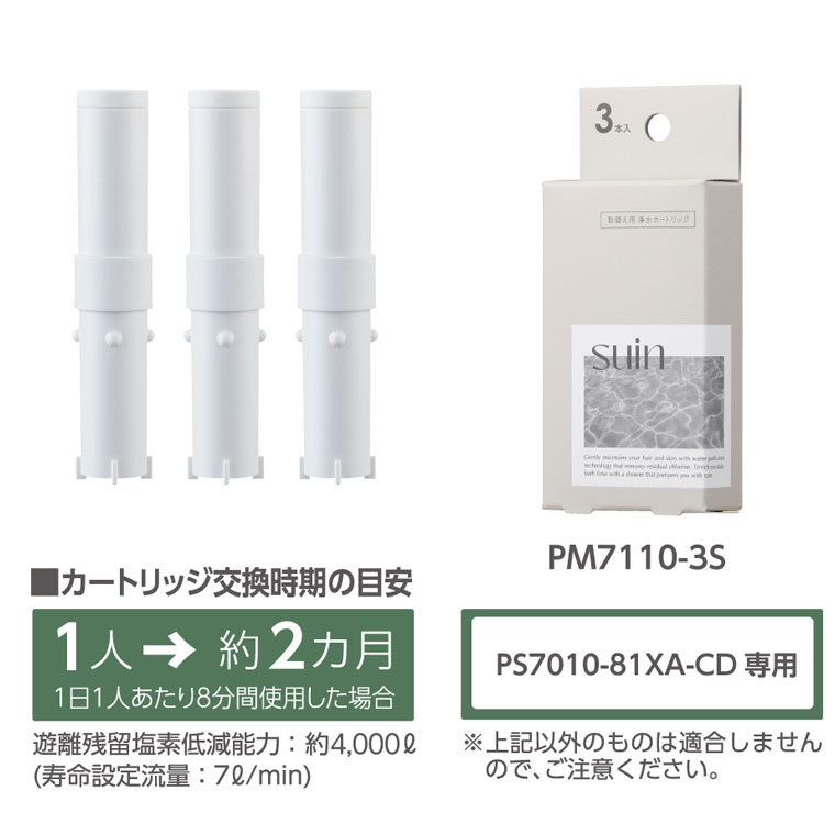 カートリッジ「SANEI」SUIN用浄水カートリッジ（3本入り）[PM7110-3S