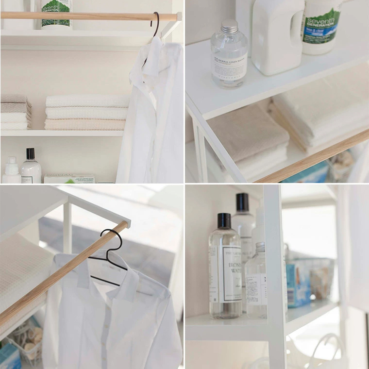 ラック「tower（タワー）」立て掛けランドリーシェルフ【ランドリー