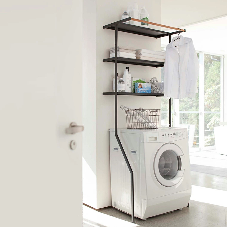 ラック「tower（タワー）」立て掛けランドリーシェルフ【ランドリー