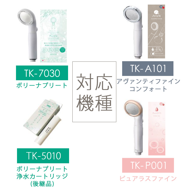 ミネラルシャワーヘッド ネジ式 カートリッジ ミネラルサプライシステム シャワーヘッド内蔵用・浄水カートリッジ（1本）[TK-T501]残留塩素