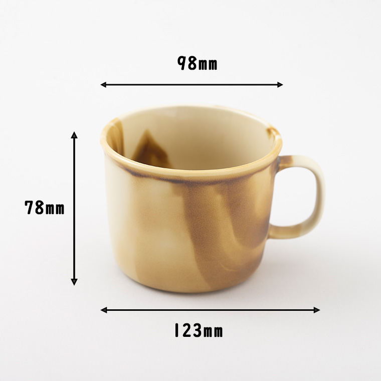 マグカップ「100percent」Moiscup Latte【マーブル模様 コーヒーカップ
