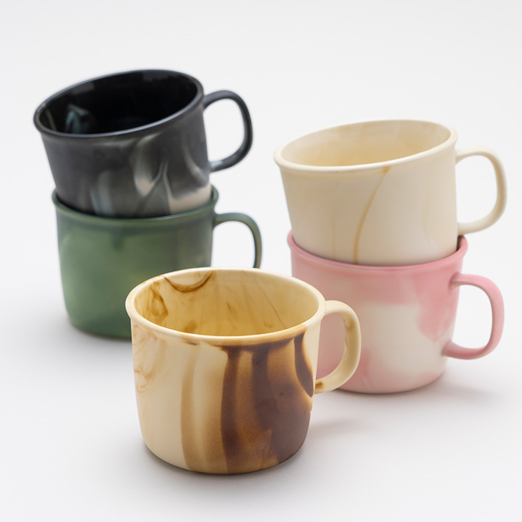 マグカップ「100percent」Moiscup Latte【マーブル模様 コーヒーカップ