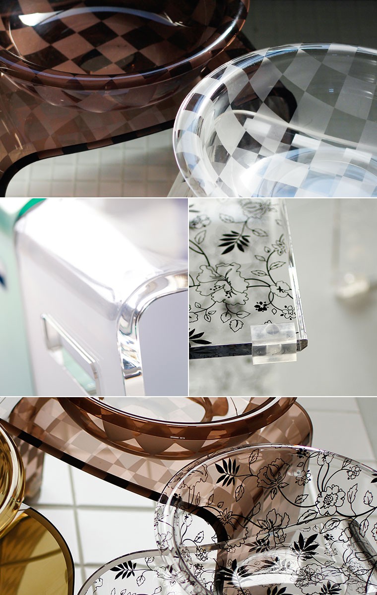 バスチェア 「アクリル製エクセレントバスチェア＆洗面器セット