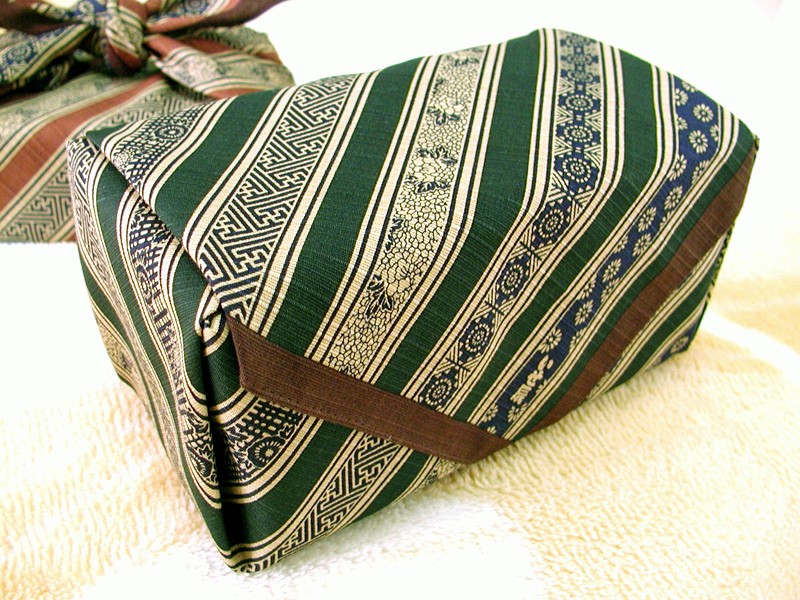 三筋立て縞小紋-緑（50cm）