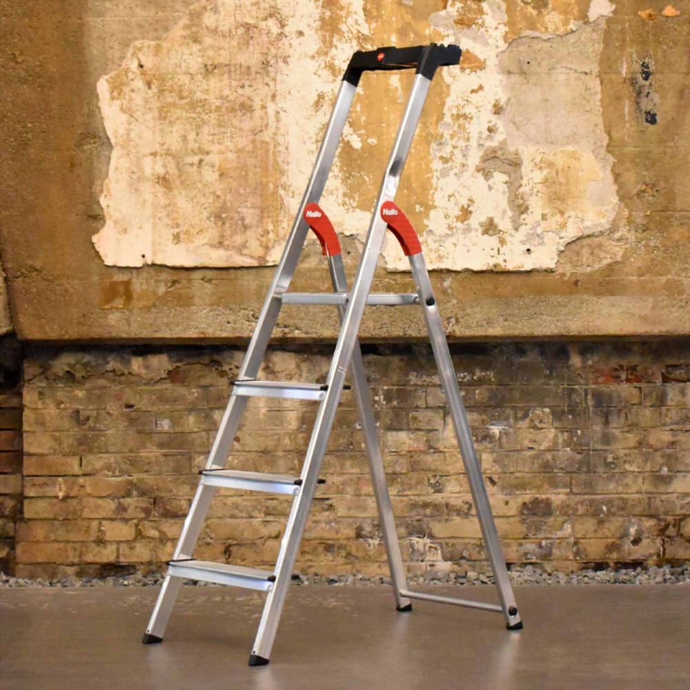Hailo（ハイロ） L60 4段 脚立 アルミ製 北欧 ドイツ 幅 軽量 ラック