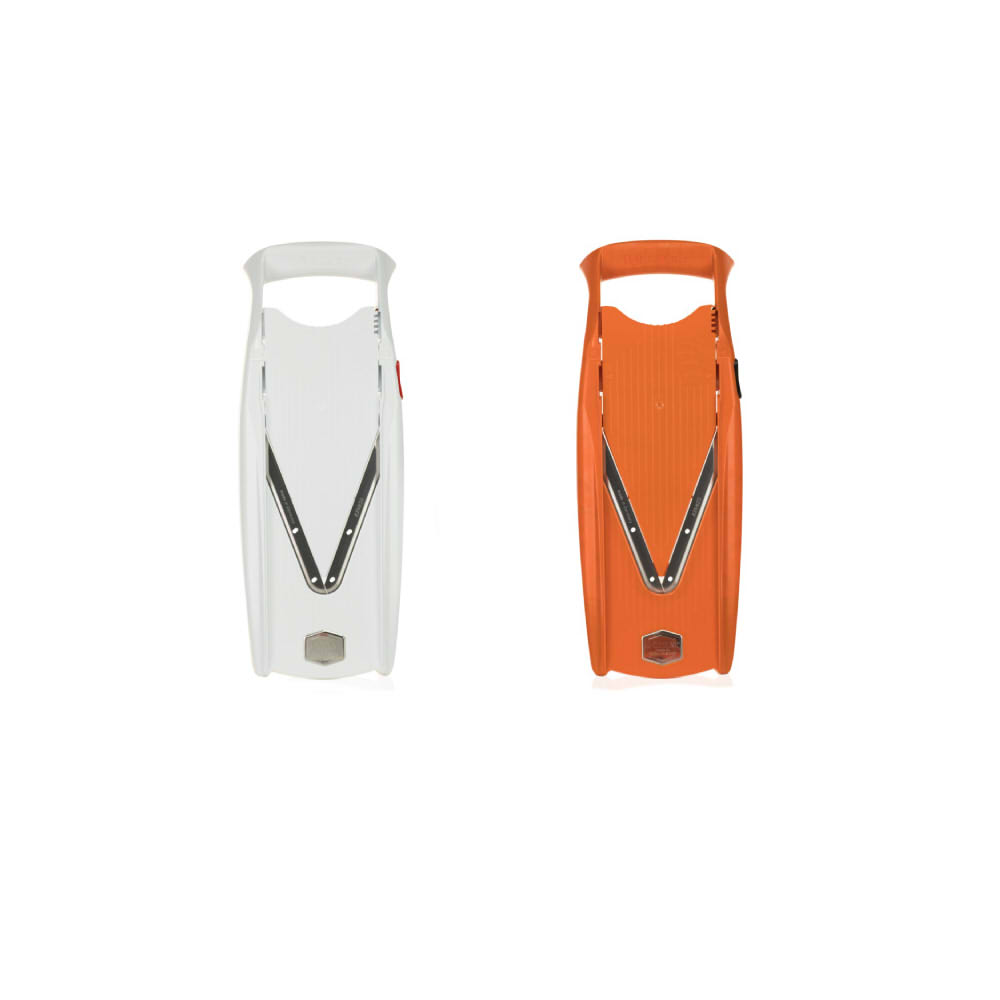 ベルナー V5スライサースターターセット ホワイト/オレンジ ホワイト オレンジ ボウルスライサー 千切り 水切り キャベツの千切り 調理 業務用 安全 用品