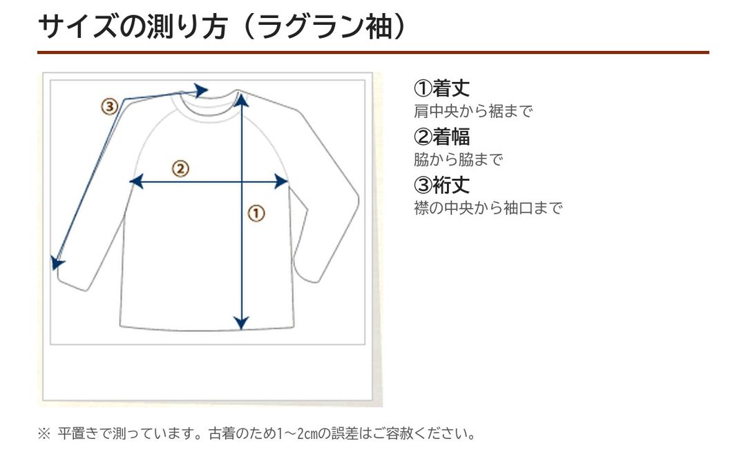 サイズの測り方