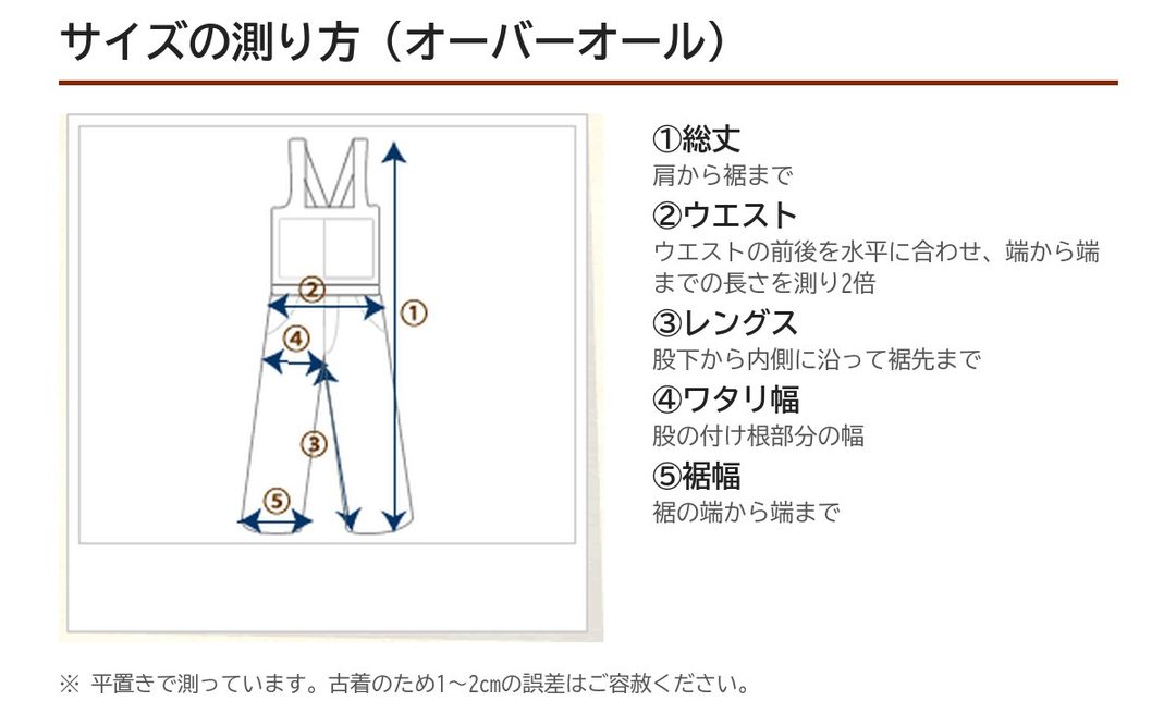 サイズの測り方