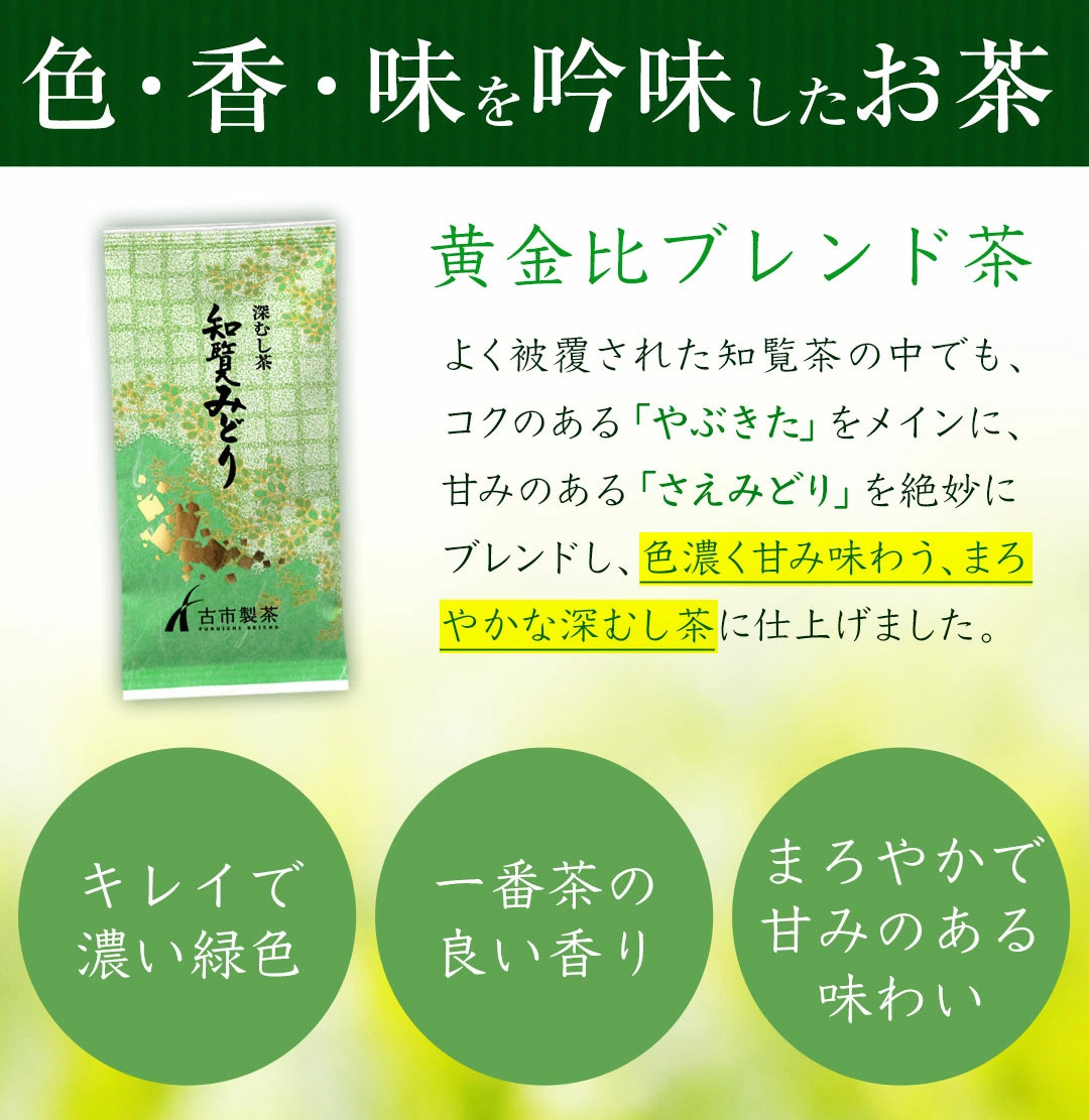 知覧茶 深むし茶 知覧みどり 100ｇ 2本セット お茶 深蒸し茶 鹿児島県