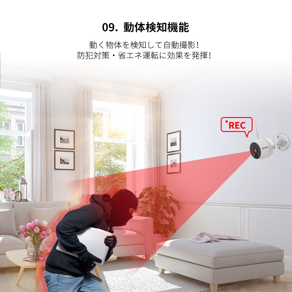 ジュアンクラウド(Juancloud) 防犯カメラ Wi-Fiネットワーク屋外