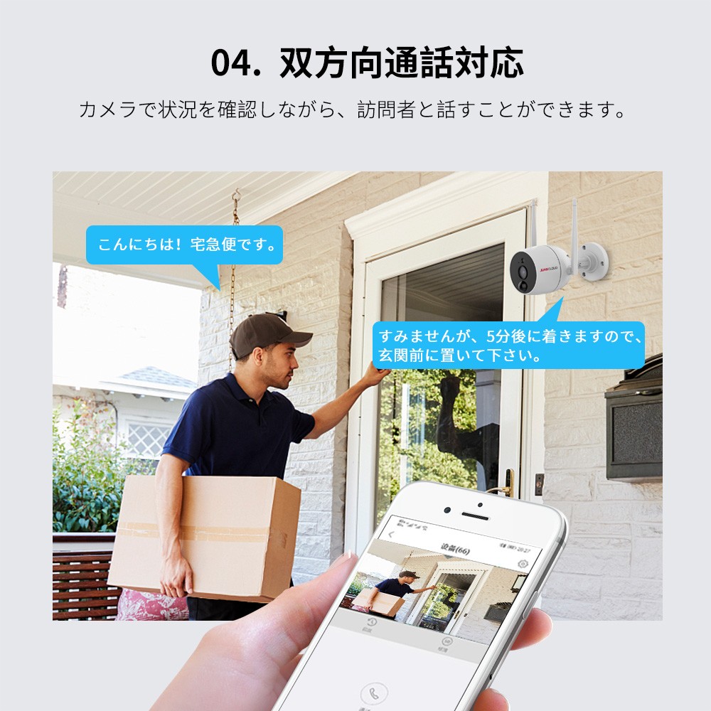 ジュアンクラウド(Juancloud)Wi-Fiネットワーク屋外IPカメラPro
