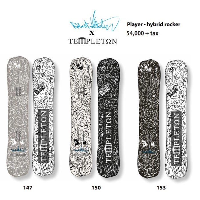 TEMPLELTON テンプルトン スノーボード 板 PLAER 20-21 モデル