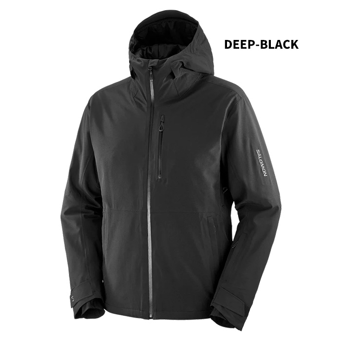 moca様　SALOMON 　スキーウェア　ダウンジャケット　フード付　ブラック SALOMON サロモン ウェア HIGHLAND JACKET M 25-26モデル ジャケット