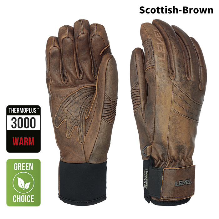 レベル LEVEL Rexford 5FINGER 9インチ L 未使用 LEVEL レベル グローブ REXFORD 5FINGER 25-26モデル スキーグローブ