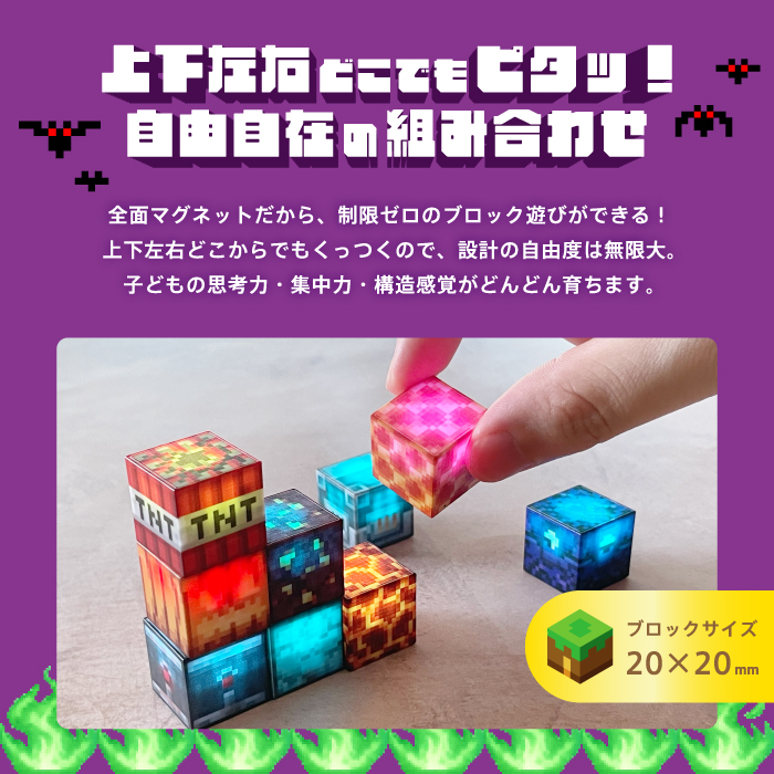 最安値に挑戦【光る！マグネットブロック 10個ランダムセット】[新品 