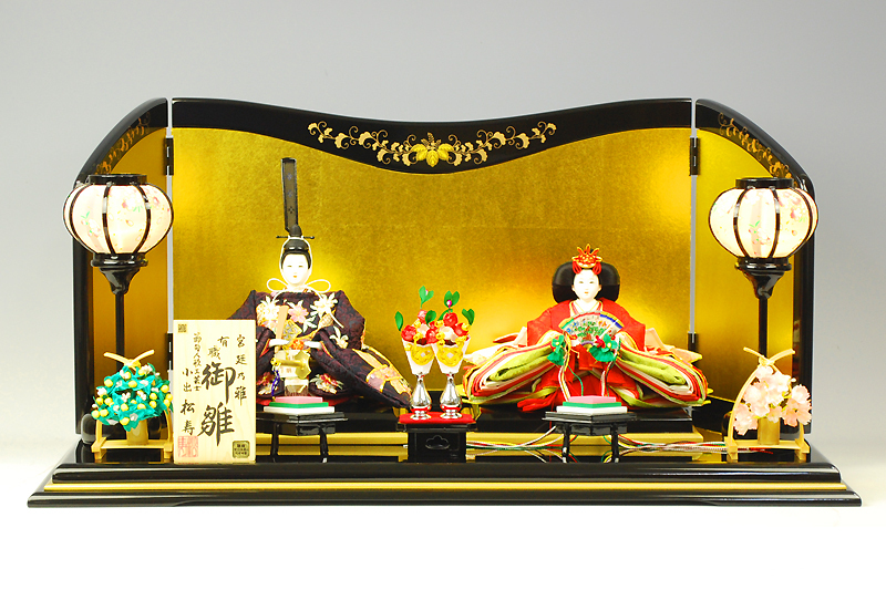 京雛 桐竹鳳凰黄櫨染之御束帯 平安寿峰作−人形のフタバ : フタバ装飾