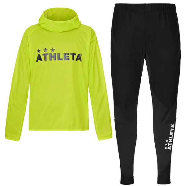 【上下セット】 アスレタ ATHLETA ジュニア ライトウィンドシェルプルオーバー トレーニングスリムジャージパンツ 上下 02382J-02386J サッカー 子供用