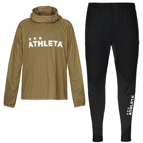 【上下セット】 アスレタ ATHLETA ジュニア ライトウィンドシェルプルオーバー トレーニングスリムジャージパンツ 上下 02382J-02386J サッカー 子供用