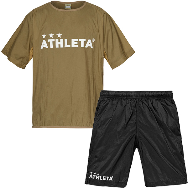 【上下セット】 アスレタ ATHLETA ライトウインドシェルシャツ ショーツ 上下 02384-02385 サッカー フットサル ナイロン プラシャツ プラパン 練習着 メンズ