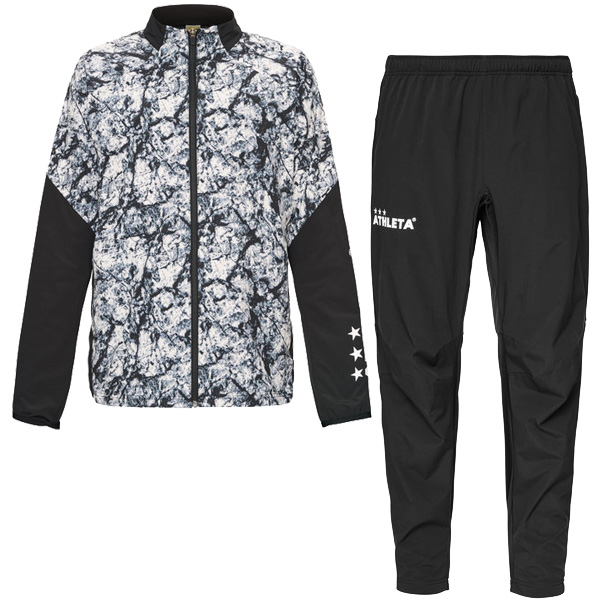 希少　美品　ATHLETA アスレタ　ゴールド×ブラックジャケット　セットアップ ATHLETA（アスレタ） サッカーウェア ウインドブレーカー上下セット