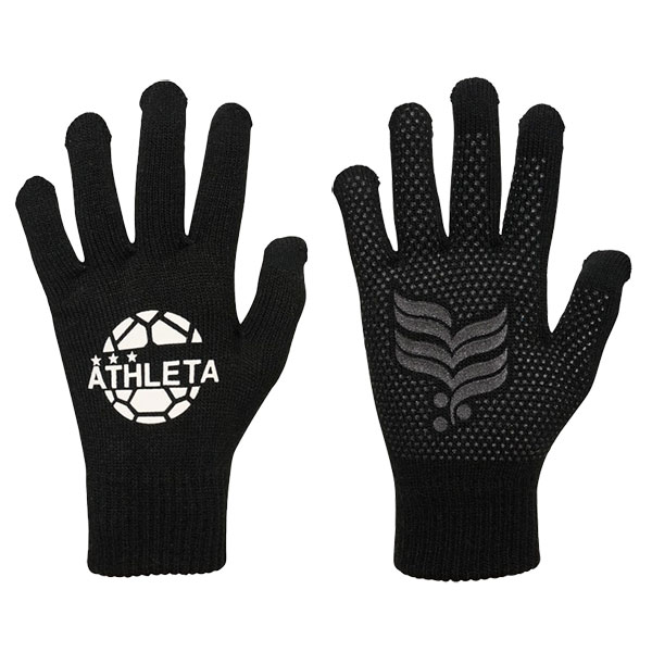 【ネコポス選択可】アスレタ ATHLETA フィールド ニットグローブ 手袋 05342 サッカー フットサル 滑り止め付き スマホ対応 大人用 | ATHLETA | 03
