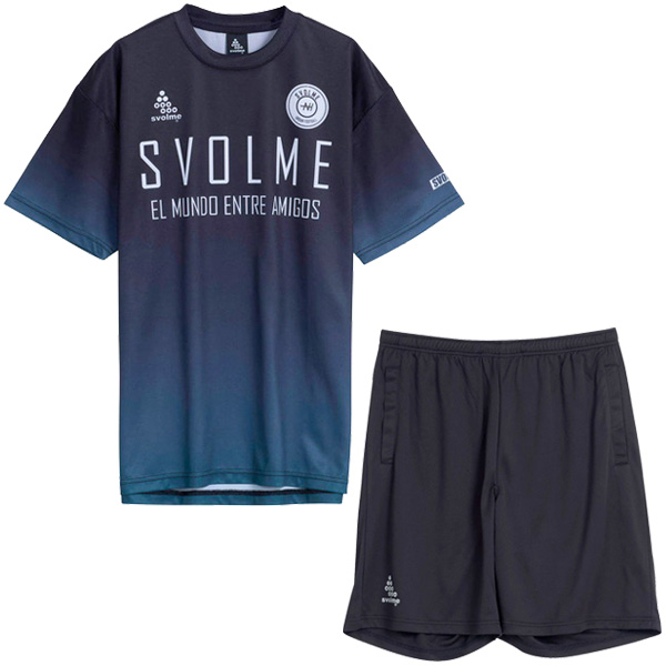 Sサイズ スボルメ SVOLME プラシャツプラパン上下 ネイビー SVOLME（スボルメ） 【上下セット】 グラデTRトップ ポケ付きTR