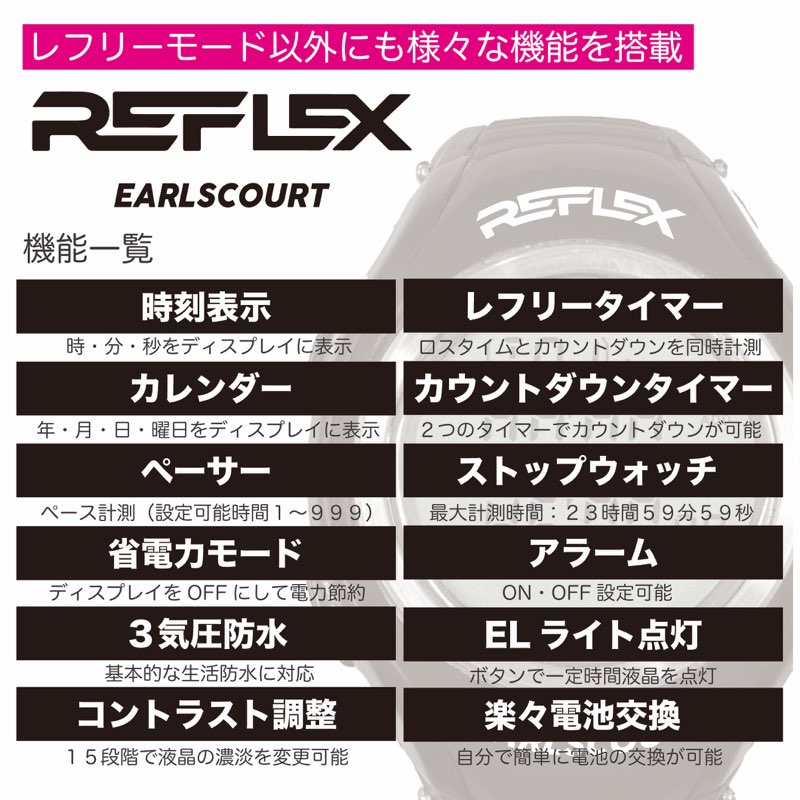 7月1日発売 アールズコート Earls Court レフリーウォッチ REFLEX 