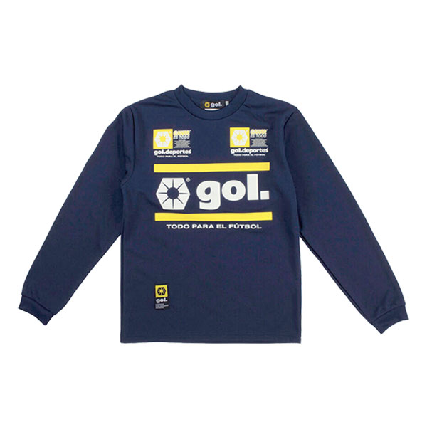 【ネコポス送料無料】 ゴル gol. ジュニア 長袖 ドライシャツ CUADRADO G291-864J サッカー フットサル ロングTシャツ 練習着 子供用｜futaba｜03