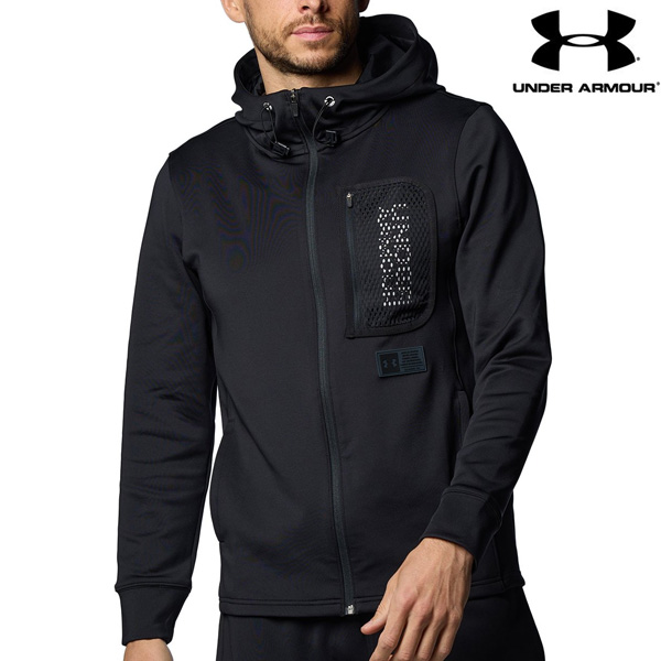 アンダーアーマー UNDER ARMOUR メンズ トレーニングシャツ SPRING KNIT FZ 24SS 1384811-001  UAアーマースプリングニット フルジップ フーディー