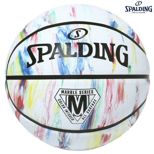 スポルディング SPALDING バスケットボール 5号球 マーブル レインボー 小学生 ミニバス ミニバスケット 84415Z｜futabaathlete｜02