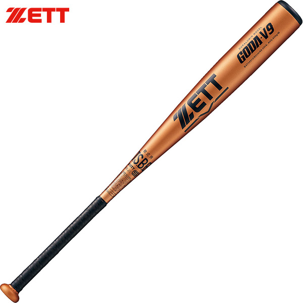 ゼット ZETT 軟式 野球 アルミバット 金属バット ゴーダV9 82cm ミドルバランス 23SS BAT34312 一般 ゴールド｜futabaathlete｜02