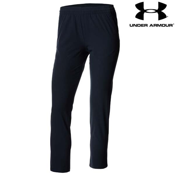 ジャージ パンツ レディース アンダーアーマー UNDER ARMOUR ストレッチウーブン クロップドパンツ ウォーキング ジョギン フィットネス ロング 1372033-001 | UNDER ARMOUR | 01