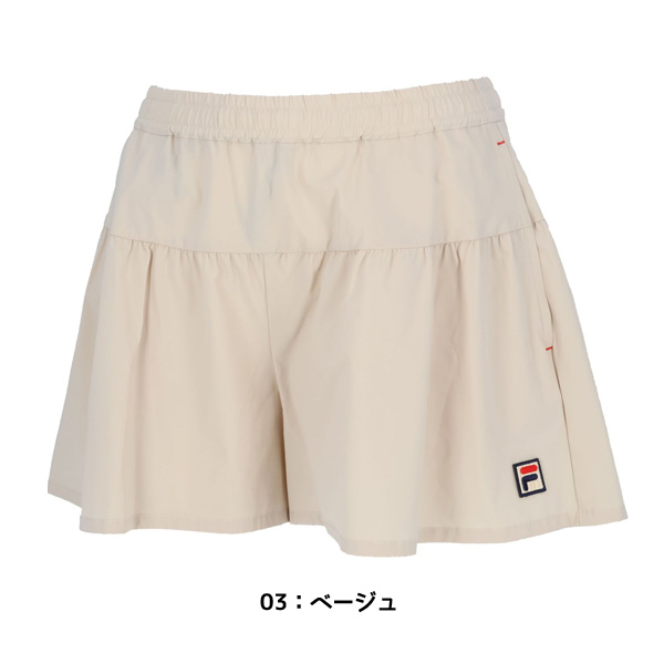 フィラ FILA テニスウェア 無地 キュロットパンツ レディース VL2726 FILA（フィラ） テニスウエア 無地 キュロットパンツ レディース