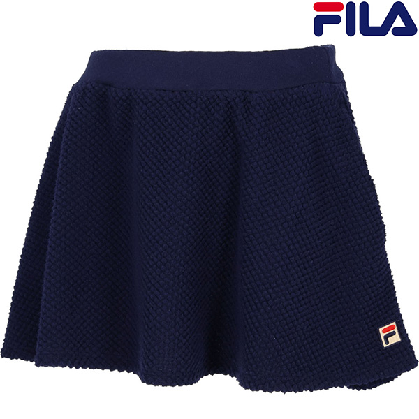 フィラ FILA レディース テニスウエアーパンツ 裏毛スコート VL2739 もこもこ裏毛 フレアスコート ネイビー