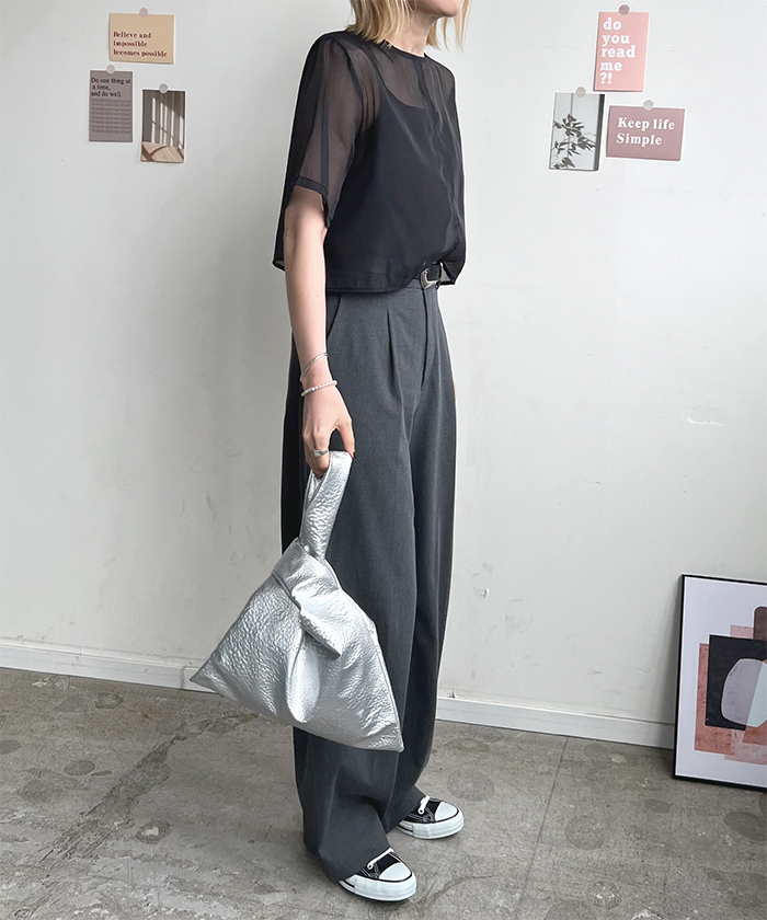 DONNA KARAN オーガンジー羽織り ミントグリーン P 透け感 春夏