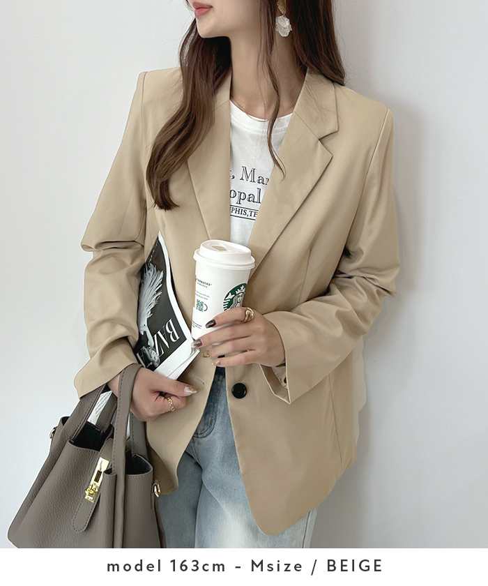 ドルチェ ストライプ テーラードジャケット シングル レオパード柄 L