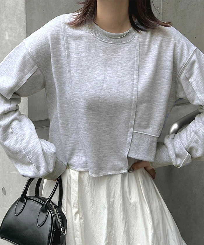 【美品】エムドット　裏起毛　アシンメトリーぺプラムトップス 10243227y.jpg