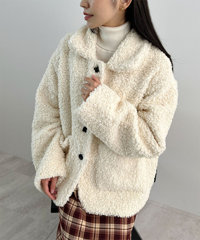 Futier Land（フューティアランド） ボアコート コート アウター 襟