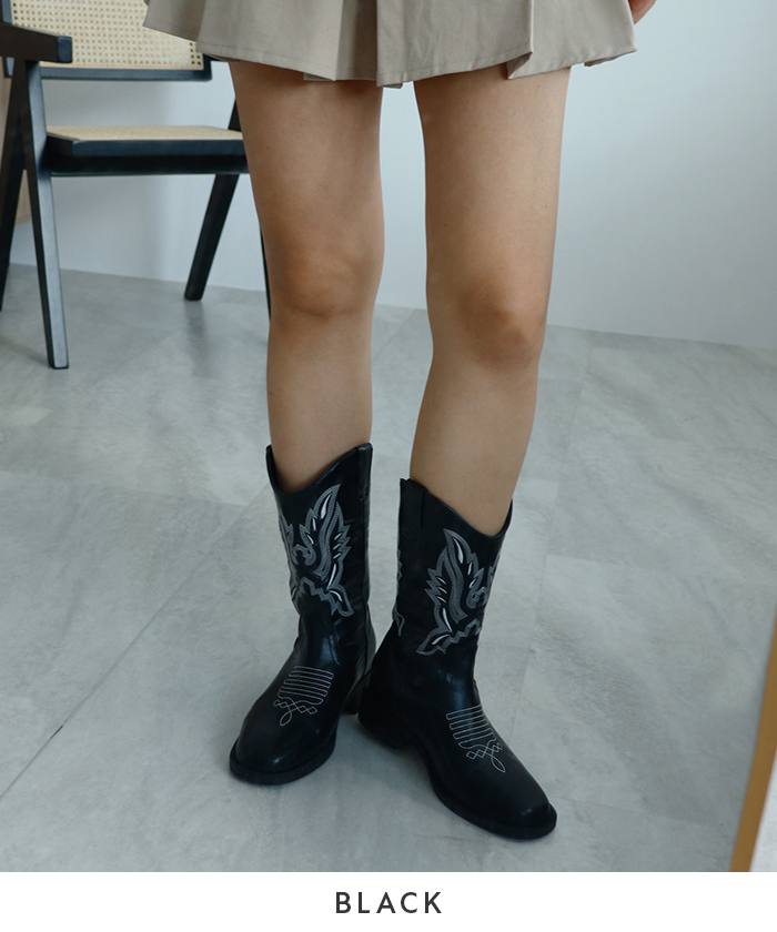 Futier Land（フューティアランド） ショートブーツ ヒール ウエスタン