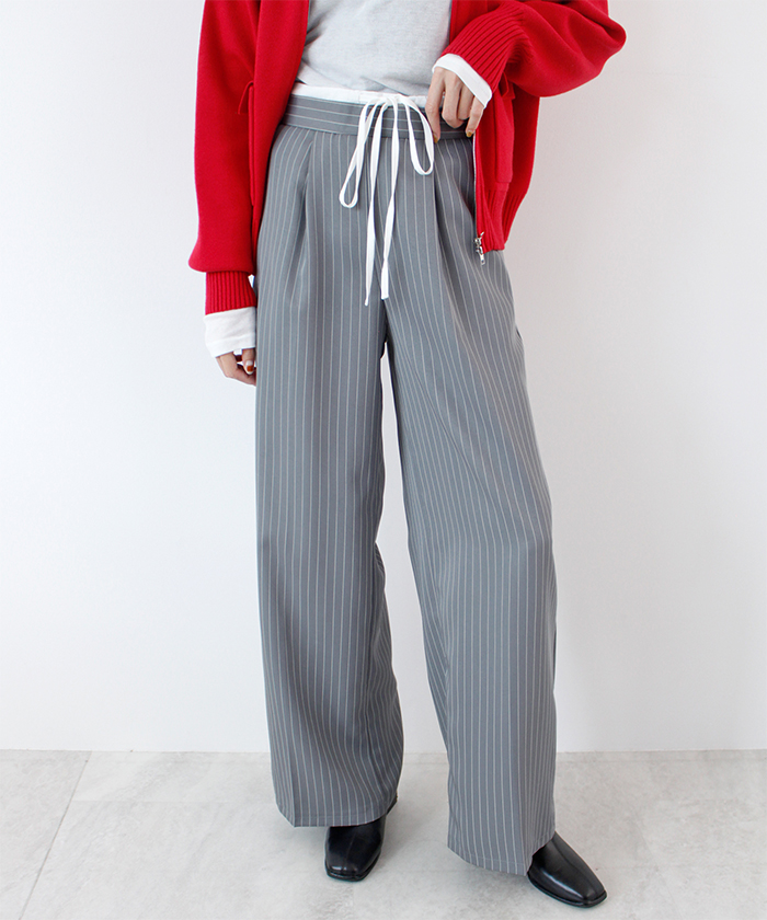 Futier Land（フューティアランド） パンツ ストライプ ピンストライプ