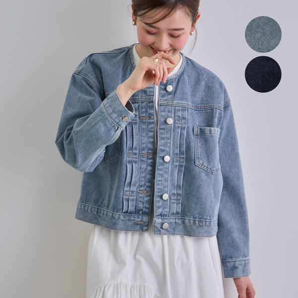 Futier Land（フューティアランド） デニム ジャケット ノーカラー