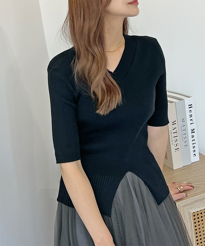 Futier Land（フューティアランド） ニット トップス リブ サマー