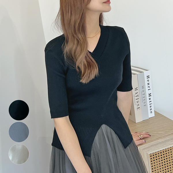 Futier Land（フューティアランド） ニット トップス リブ サマー