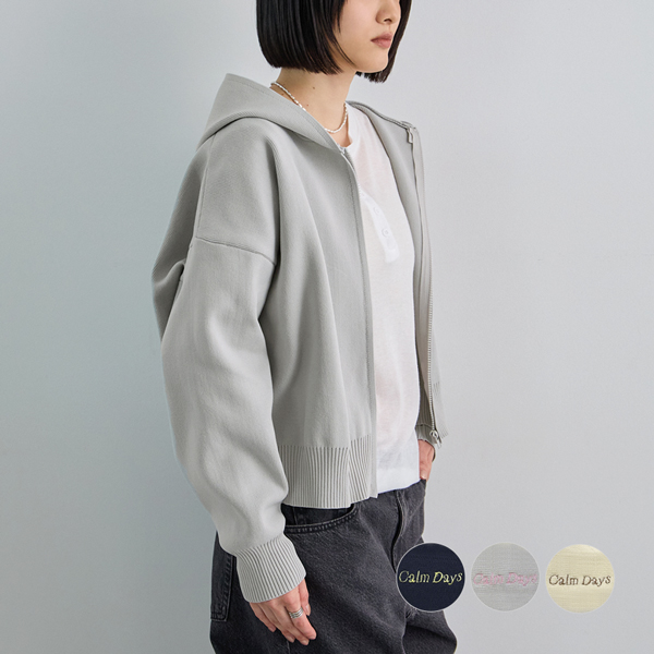 Futier Land（フューティアランド） ニット ショート丈 短丈 フード