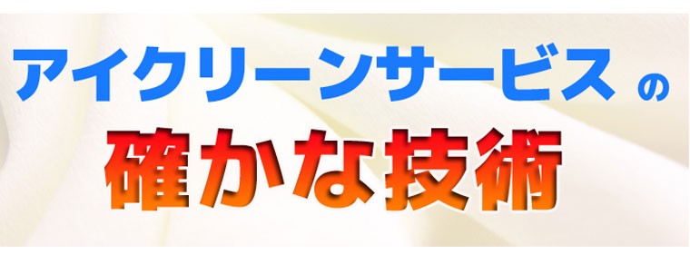 アイクリーンサービスの確かな技術