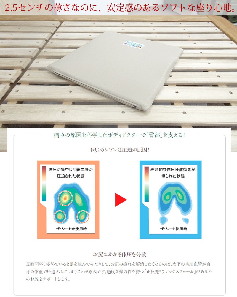 正規品・3年保証付き ボディドクター ザ・シート クッション 400×400