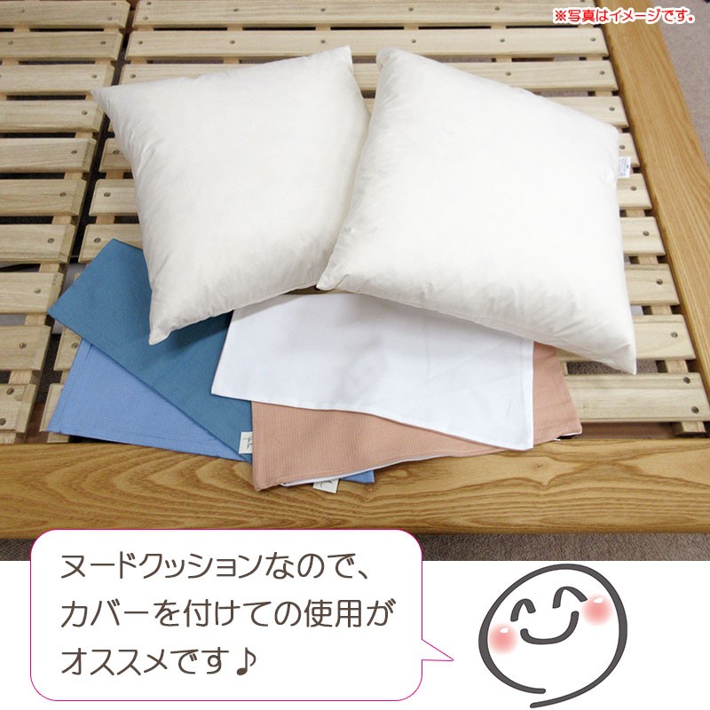 2個で送料無料 日本製 フェザークッション 45×45cm スクエア サンモト