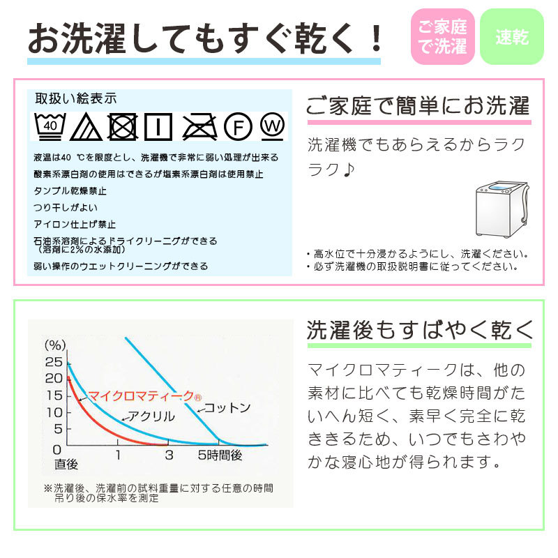 ダクロン マイクロマティーク 毛布 ファルベ ダブル 180×210cm 山甚