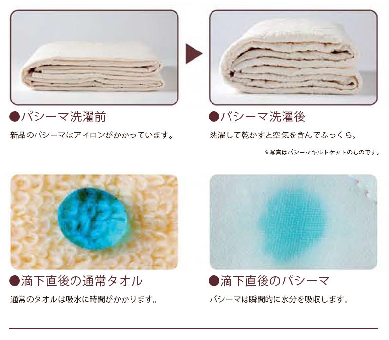パシーマ パットシーツ セミダブル 133×210cm 敷パッド 敷きパット