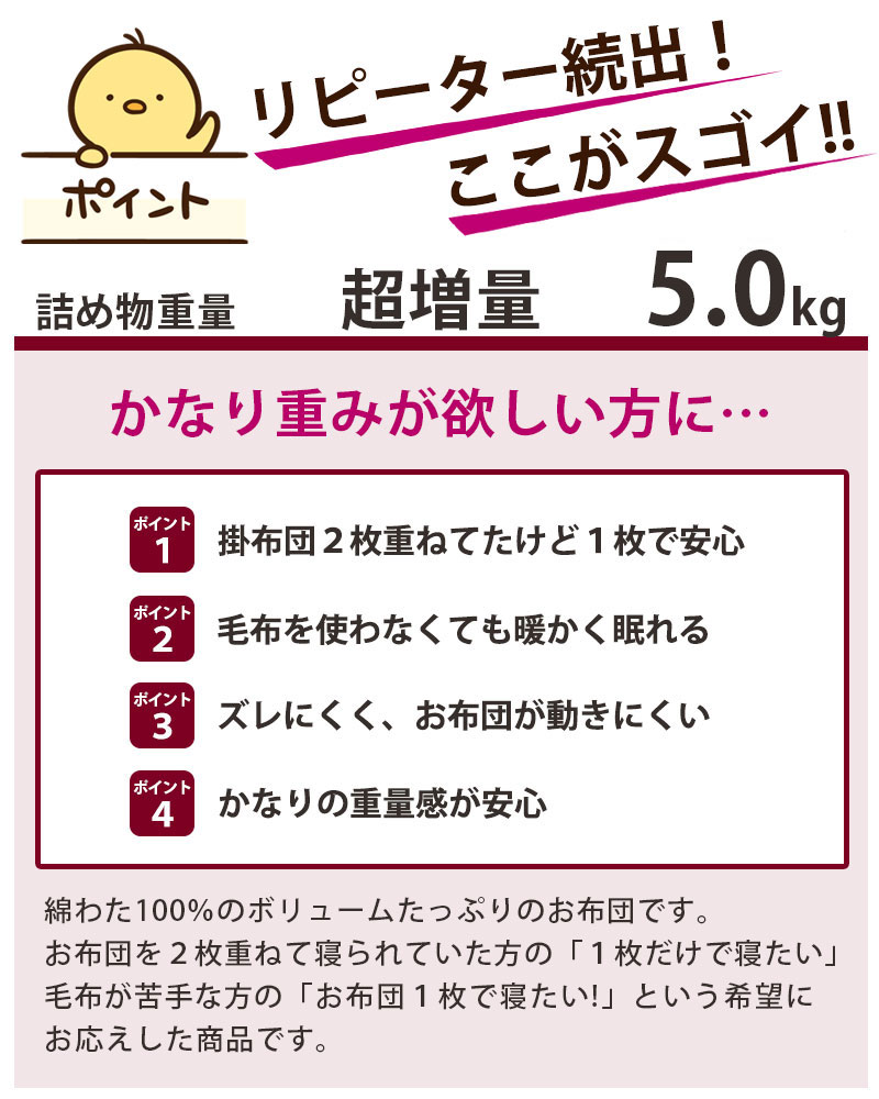 綿わた掛け-重量
